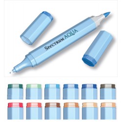 Set 12 rotuladores Spectrum AQUA ESENCIALES