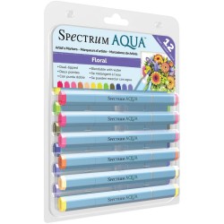 Set 12 rotuladores Spectrum AQUA FLORAL