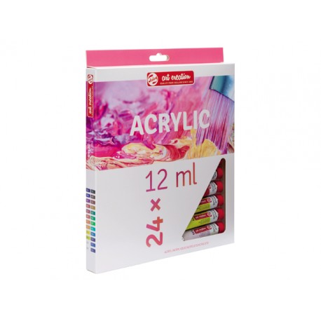 Caja acrílico ART CREATION 24 tubos-12 ml