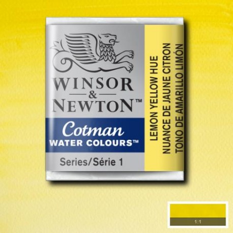 Acuarela Winsor&Newton COTMAN 1/2 Godet TONO AMARILLO LIMÓN
