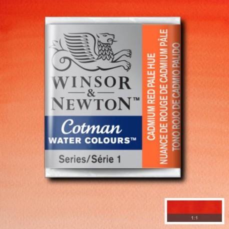 Acuarela Winsor&Newton COTMAN 1/2 Godet TONO ROJO DE CADMIO PALIDO
