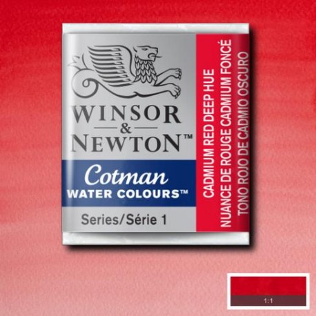 Acuarela Winsor&Newton COTMAN 1/2 Godet TONO ROJO DE CADMIO OSCURO