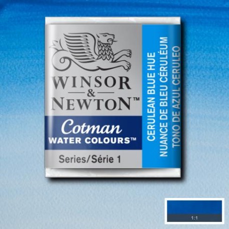 Acuarela Winsor&Newton COTMAN 1/2 Godet TONO DE AZUL CERULEO