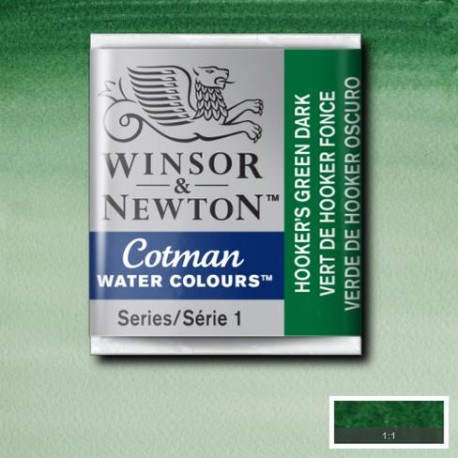Acuarela Winsor&Newton COTMAN 1/2 Godet VERDE DE HOOKER OSCURO
