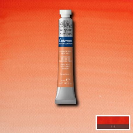 Acuarela Winsor&Newton COTMAN Tubo 8ml  TONO ROJO DE CADMIO PALIDO