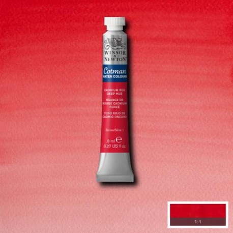 Acuarela Winsor&Newton COTMAN Tubo 8ml  TONO ROJO DE CADMIO OSCURO