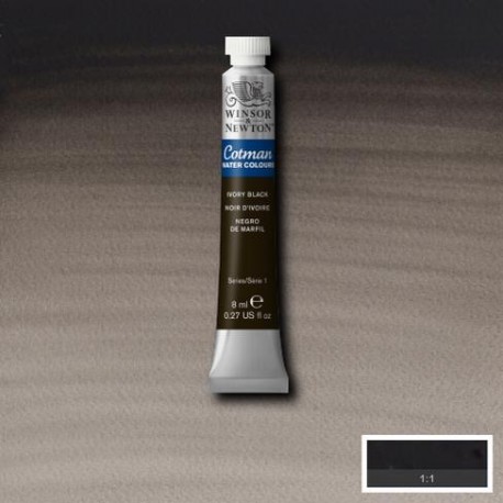Acuarela Winsor&Newton COTMAN Tubo 8ml NEGRO MARFIL