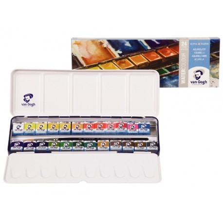 Caja metalica acuarela VAN GOGH 24 pastillas
