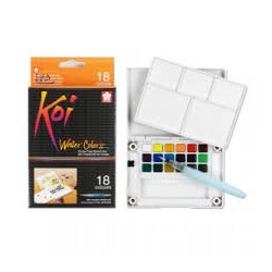 Caja acuarela KOI SAKURA 18 pastillas