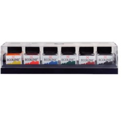 Caja acuarela luiquida ECOLINE 6 frascos