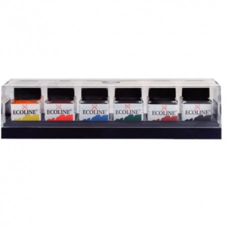 Caja acuarela luiquida ECOLINE 6 frascos