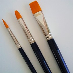 Set 3 pinceles VAN GOGH fibra Toray naranja