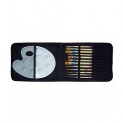 Estuche ART CREATION 12 pinceles + paleta
