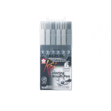 Set 6 rotuladores KOI COLORING BRUSH PEN