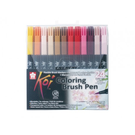 Set 24 rotuladores KOI COLORING BRUSH PEN