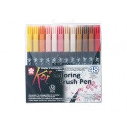 Set 48 rotuladores KOI COLORING BRUSH PEN