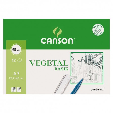 Pack papel Vegetal BASIK CANSON A3