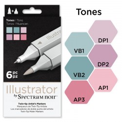 Set 6 rotuladores ILLUSTRATOR Spectrum TONOS