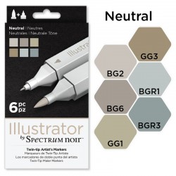 Set 6 rotuladores ILLUSTRATOR Spectrum NEUTRO