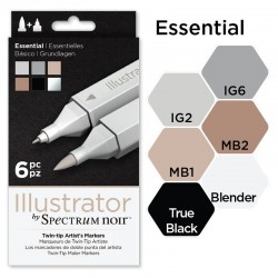 Set 6 rotuladores ILLUSTRATOR Spectrum ESENCIALES