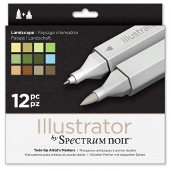 Set 12 rotuladores ILLUSTRATOR Spectrum PAISAJE