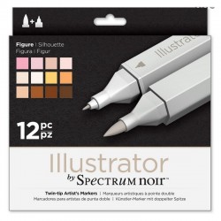 Set 12 rotuladores ILLUSTRATOR Spectrum FIGURAS