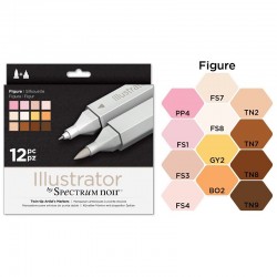 Set 12 rotuladores ILLUSTRATOR Spectrum FIGURAS