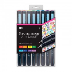 Set 8 rotuladores ART LINER Colores (lettering)