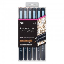 Set 6 rotuladores ART LINER Neutral (lettering)