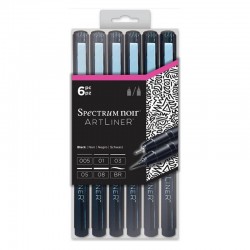 Set 6 rotuladores ART LINER Black (lettering)