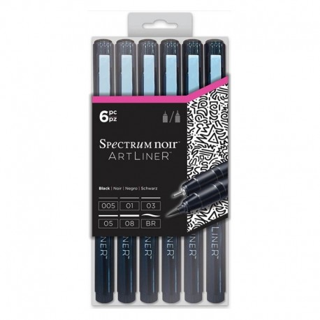 Set 6 rotuladores ART LINER Black (lettering)